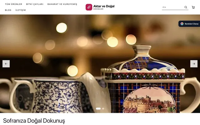 Aktar ve Doğal Ürünler için Galeri Mor Pembe – Aktar ve Doğal Ürünler E-ticaret Sitesi ana sayfa görünümü