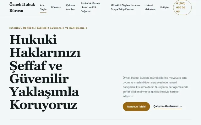 Avukat ve Hukuk Bürosu için Editoryal Mavi Turuncu – Avukat ve Hukuk Bürosu Web Sitesi ana sayfa görünümü