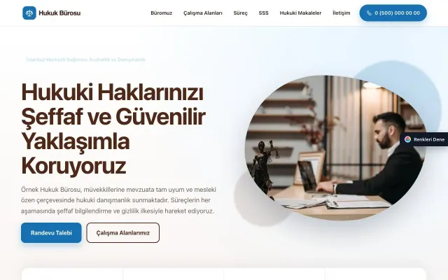 Avukat ve Hukuk Bürosu için Tek Sayfa Kahve Mavi – Avukat ve Hukuk Bürosu Web Sitesi ana sayfa görünümü