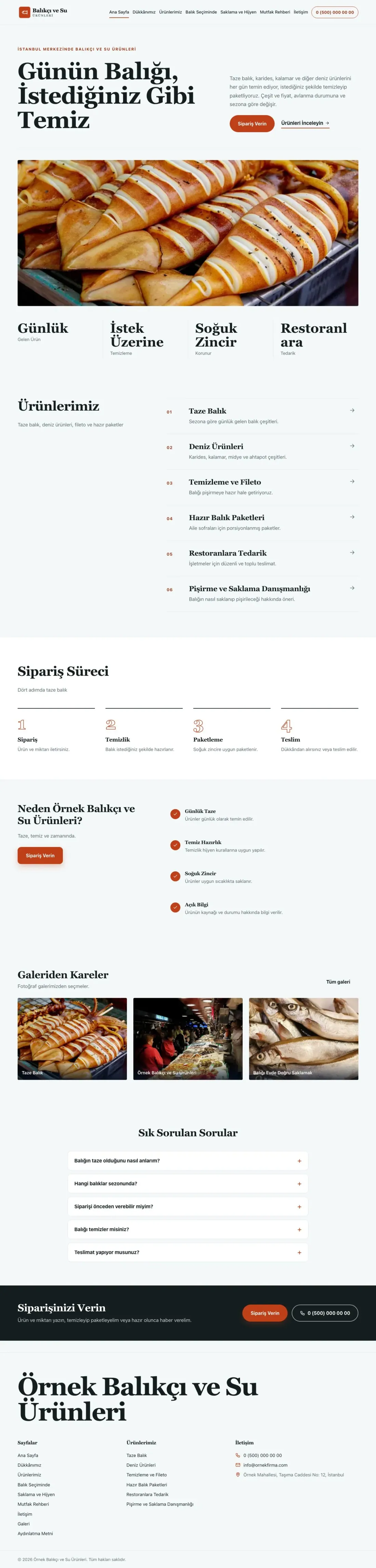 Balıkçı ve Su Ürünleri için Dergi Editoryal Petrol Turuncu – Balıkçı ve Su Ürünleri Web Sitesi ana sayfa görünümü