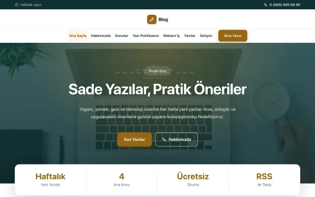 Merkez Petrol Turuncu – Blog Sitesi Web Sitesi ana sayfa görünümü