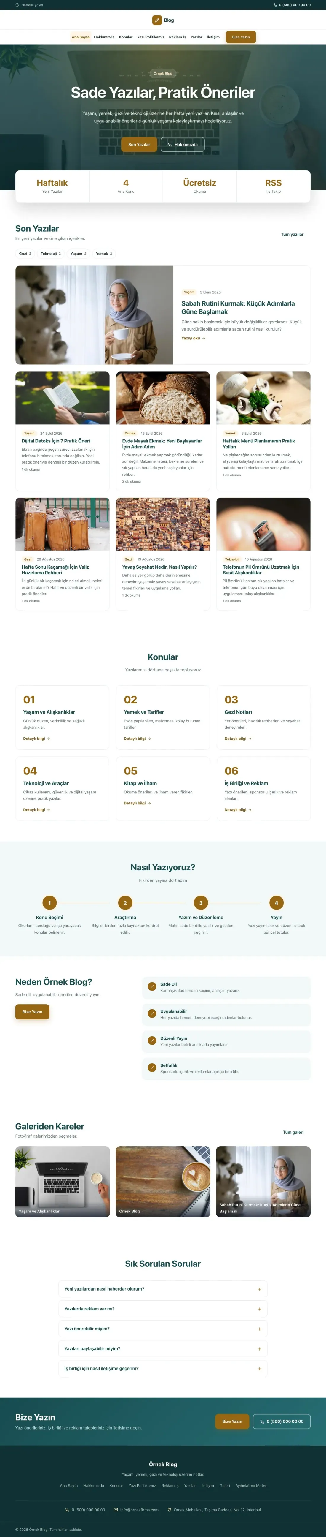Merkez Petrol Turuncu – Blog Sitesi Web Sitesi ana sayfa görünümü