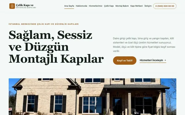 Çelik Kapı ve Güvenlik Kapıları için Dergi Editoryal Yeşil Turuncu – Çelik Kapı ve Güvenlik Kapıları Web Sitesi ana sayfa görünümü