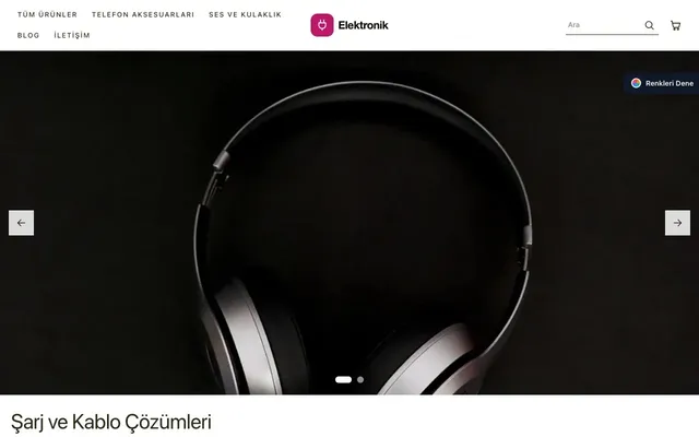 Elektronik için Galeri Zeytin Pembe – Elektronik E-ticaret Sitesi ana sayfa görünümü