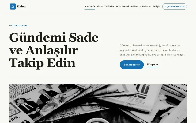 Dergi Editoryal Zeytin Mavi – Haber Sitesi Web Sitesi ana sayfa görünümü