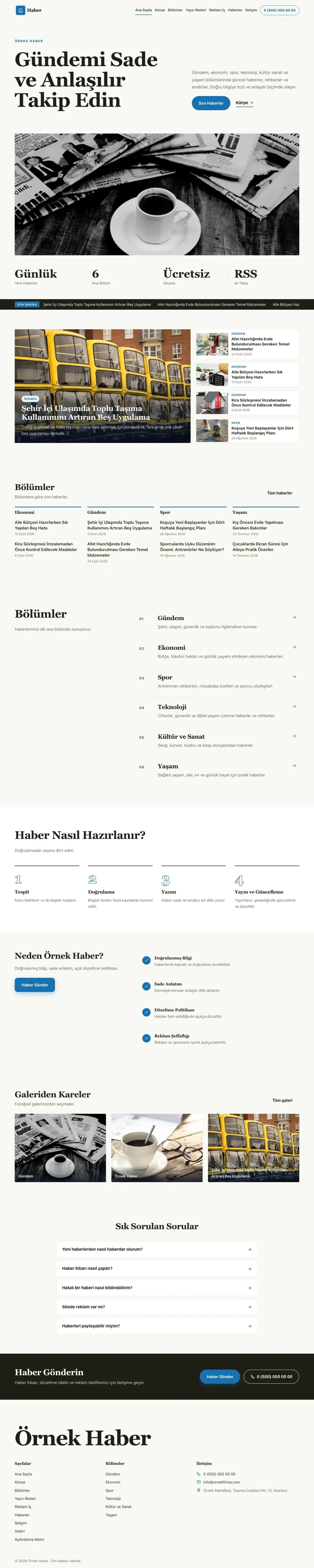 Dergi Editoryal Zeytin Mavi – Haber Sitesi Web Sitesi ana sayfa görünümü