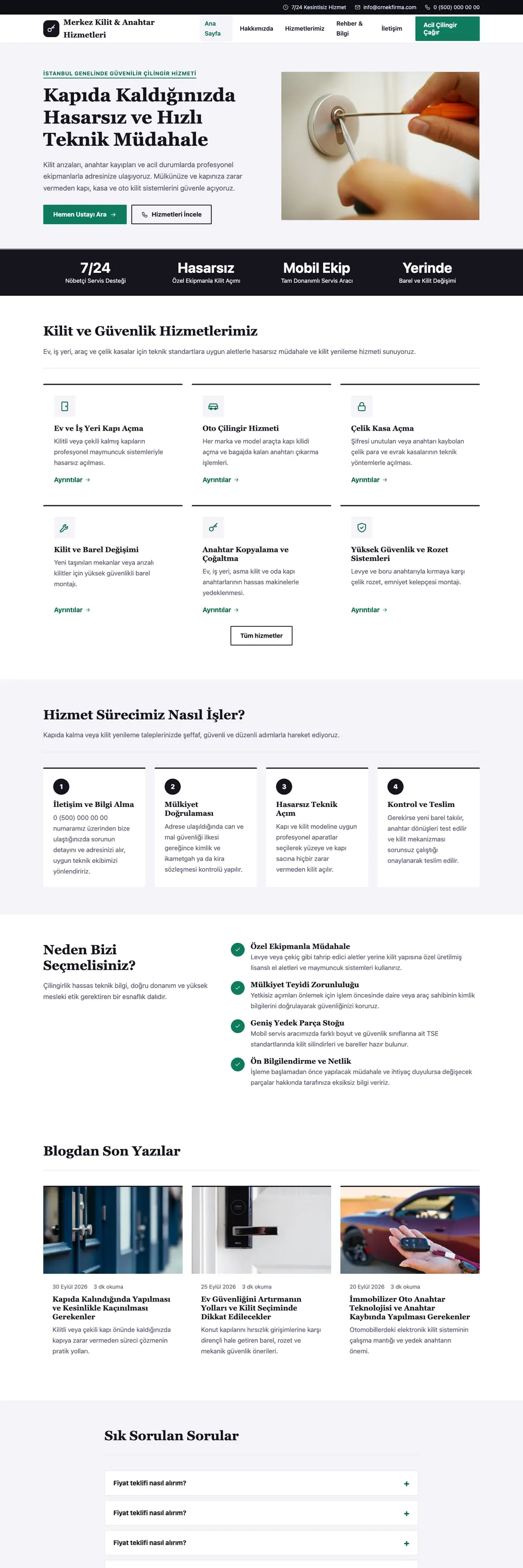 Çilingir Pro WordPress Teması