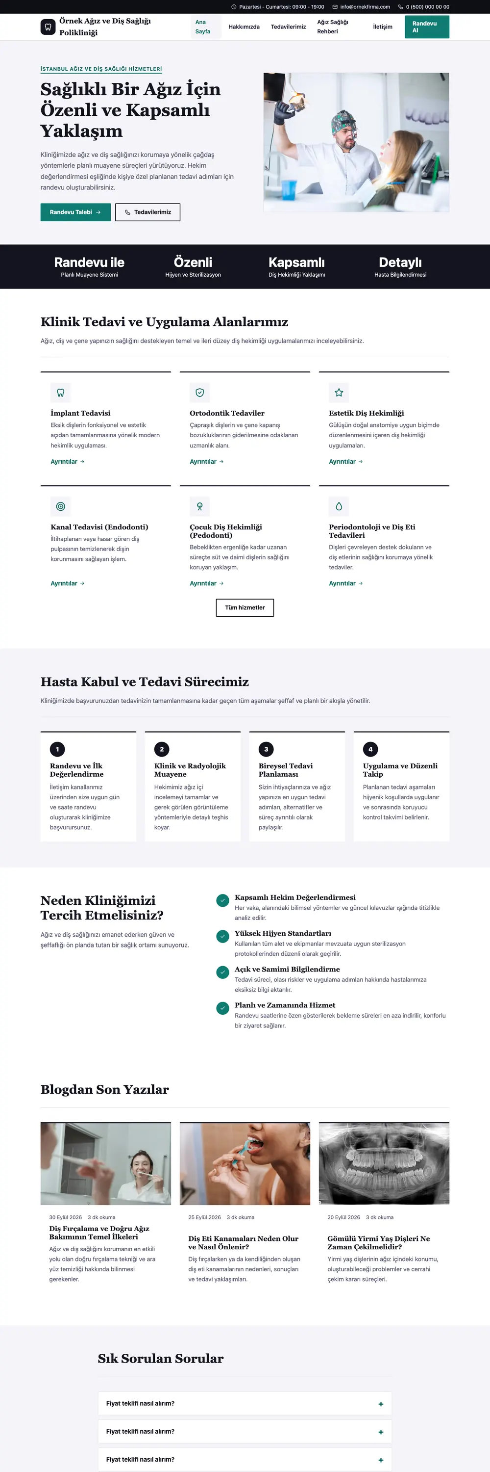 Diş Hekimi Pro WordPress Teması