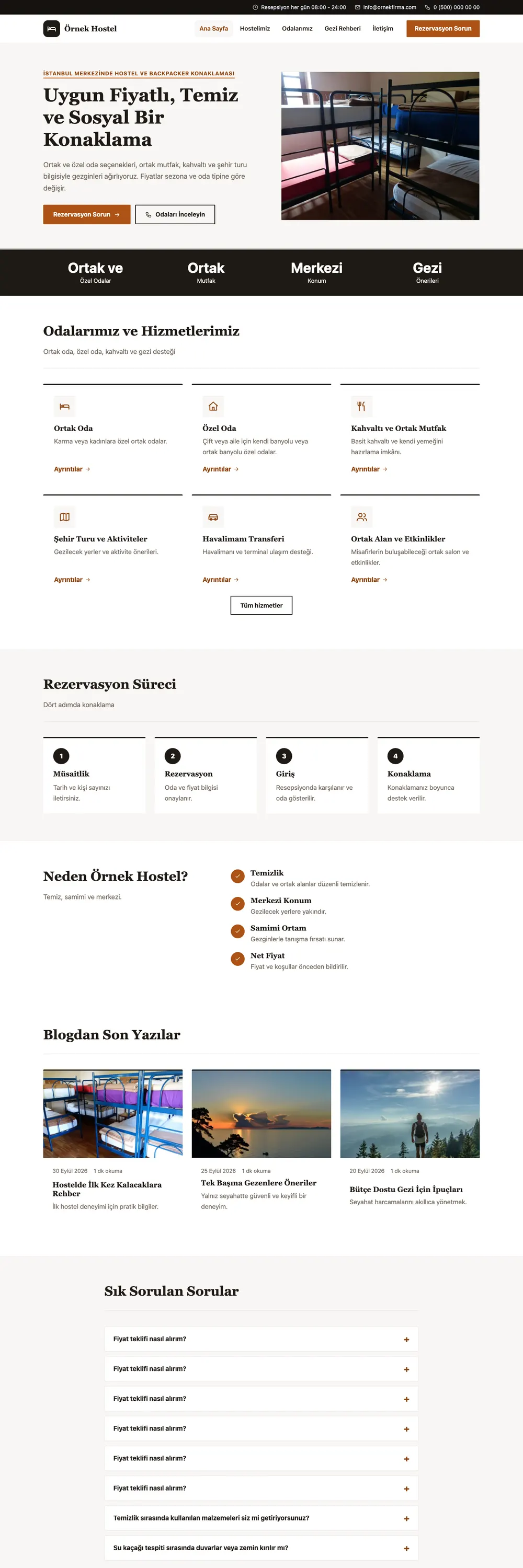 Hostel ve Backpacker Pro WordPress Teması