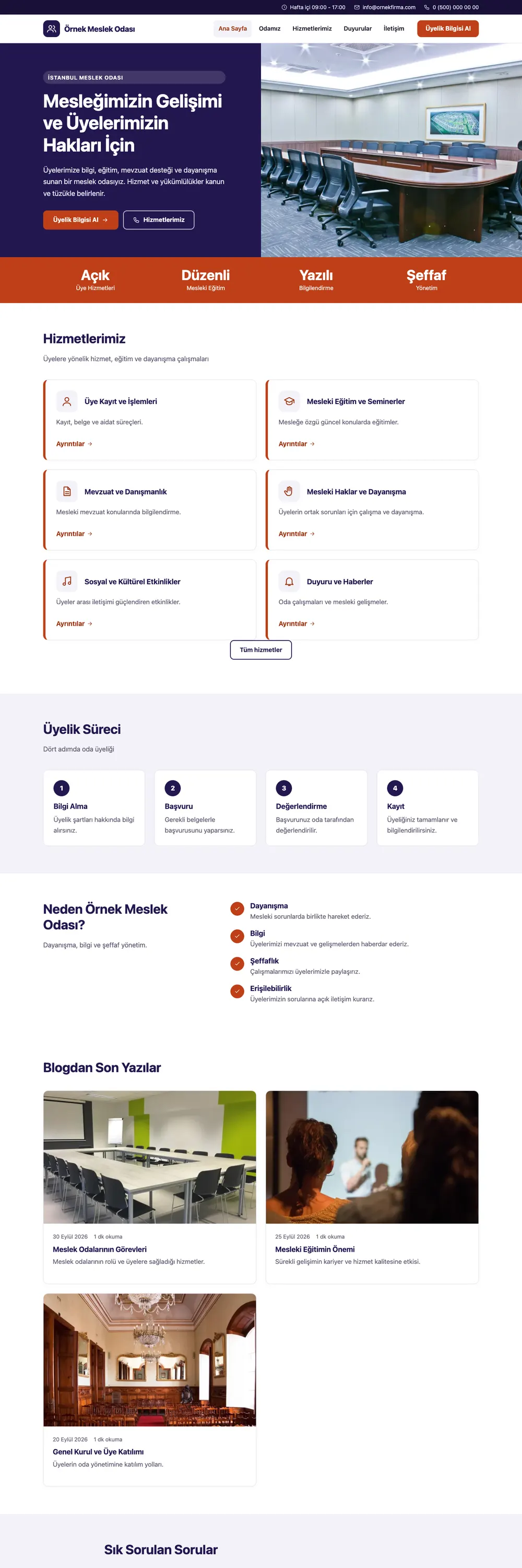Meslek Odası ve Sendika Pro WordPress Teması