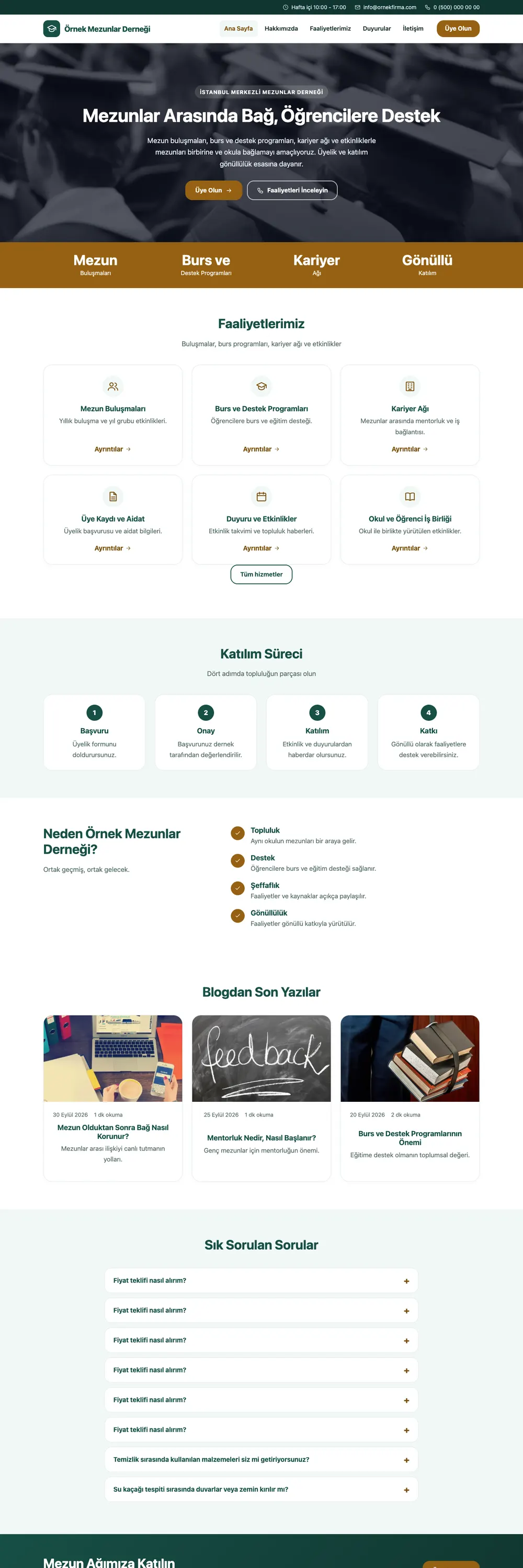 Mezunlar Derneği Pro WordPress Teması