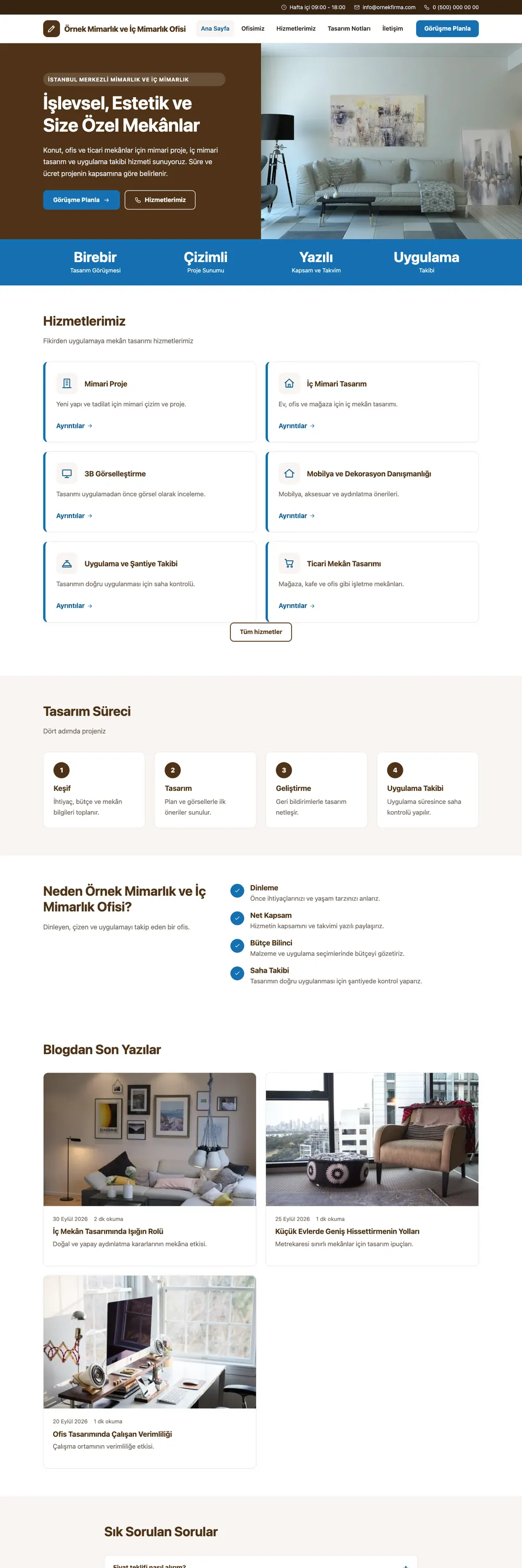Mimarlık ve İç Mimarlık Pro WordPress Teması
