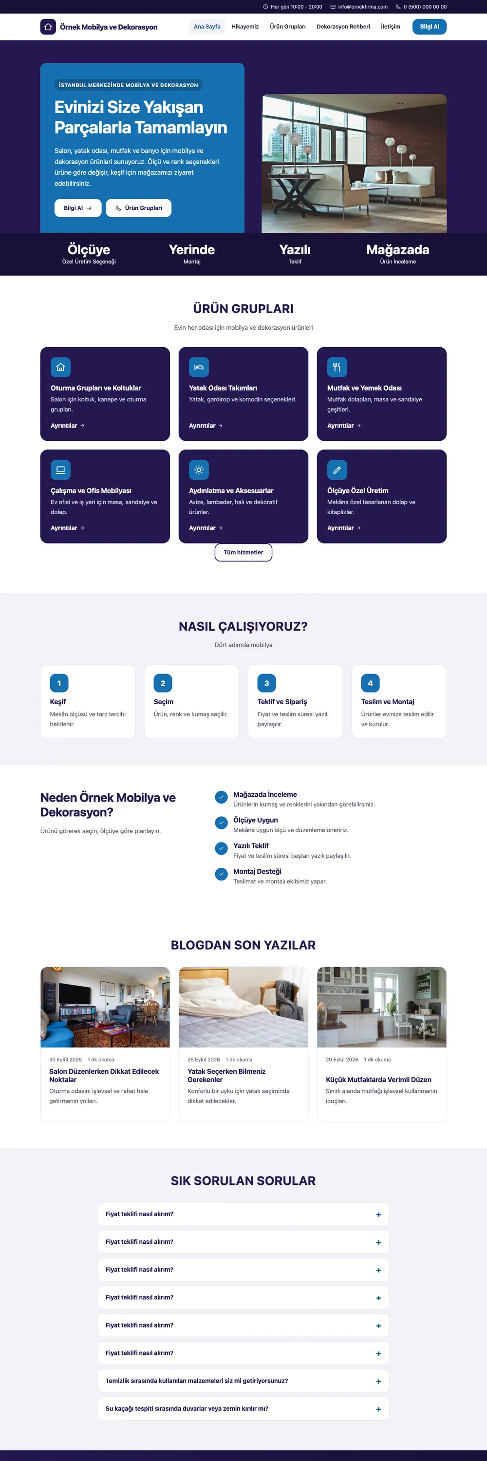 Mobilya ve Dekorasyon Pro WordPress Teması