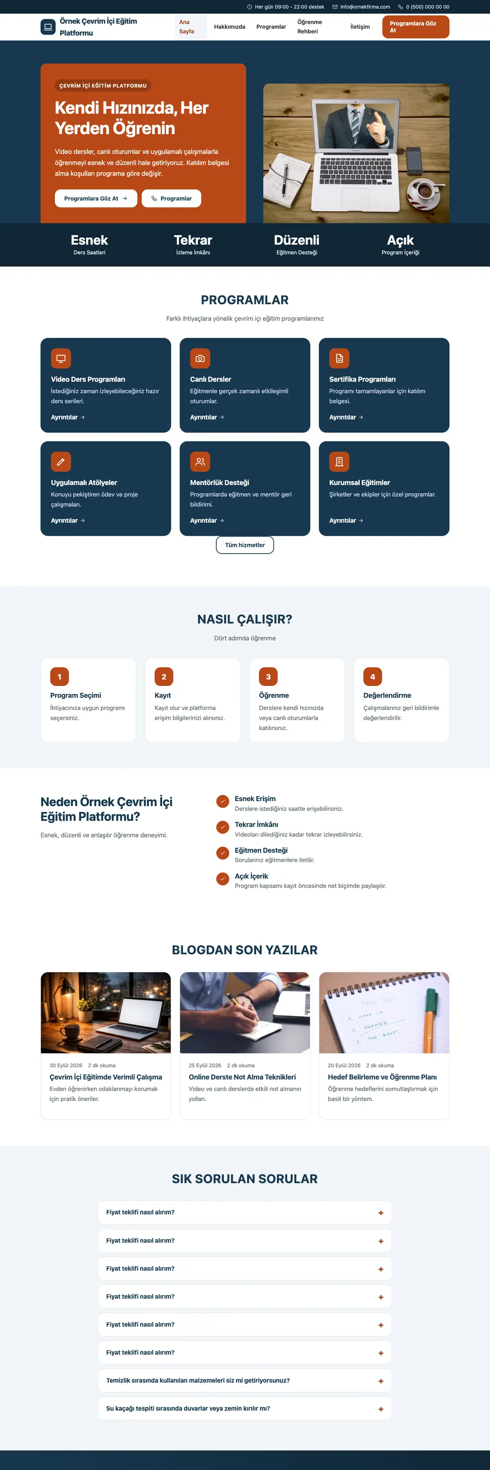 Online Eğitim Platformu Pro WordPress Teması
