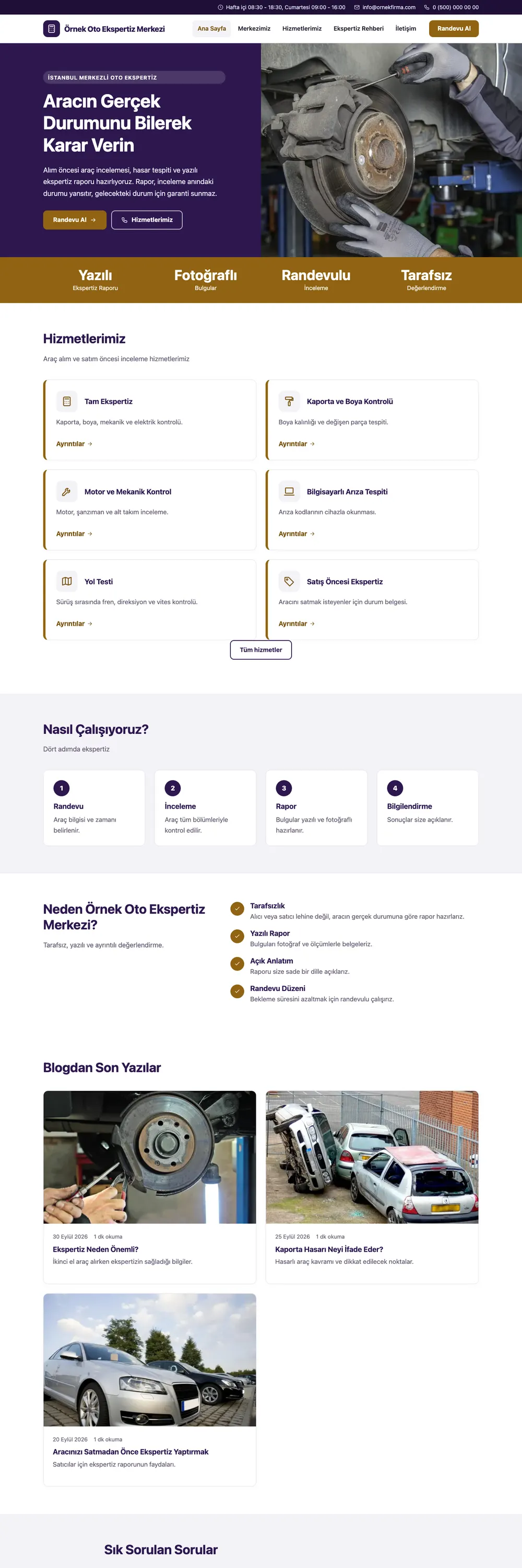 Oto Ekspertiz Pro WordPress Teması