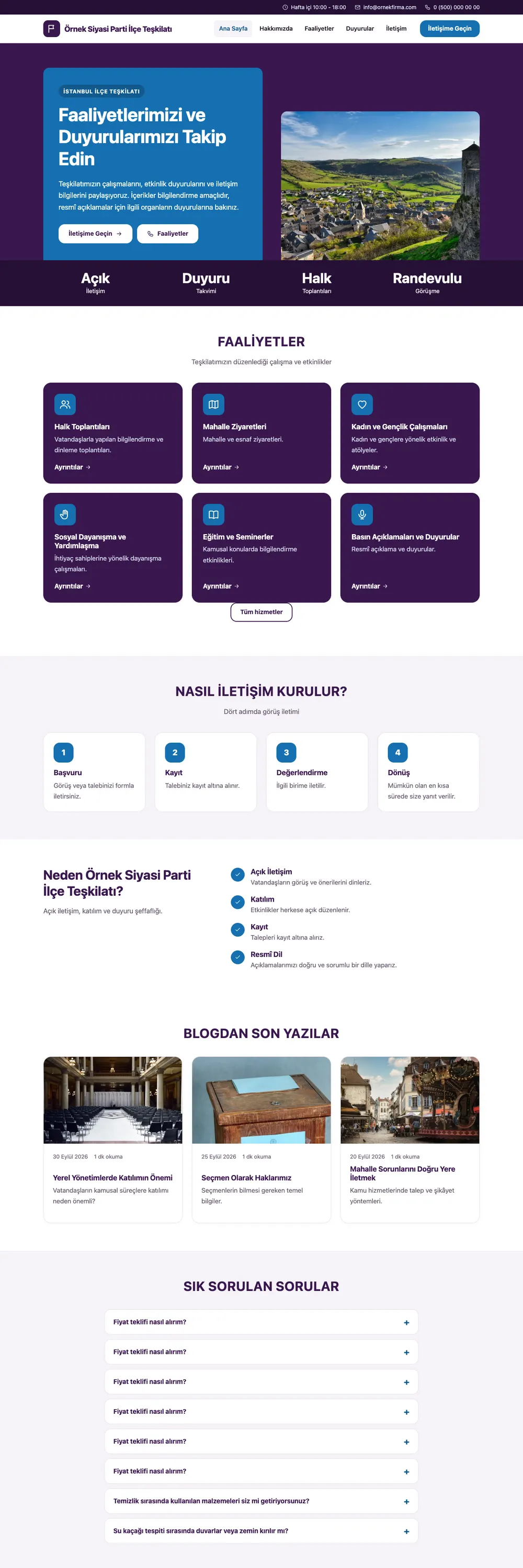 Parti ve Aday Pro WordPress Teması