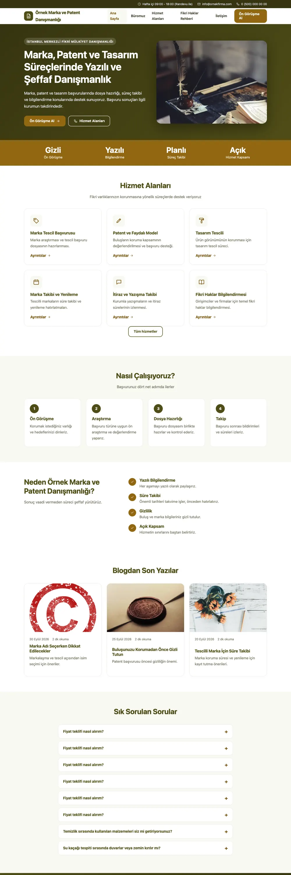 Patent ve Marka Danışmanlığı Pro WordPress Teması