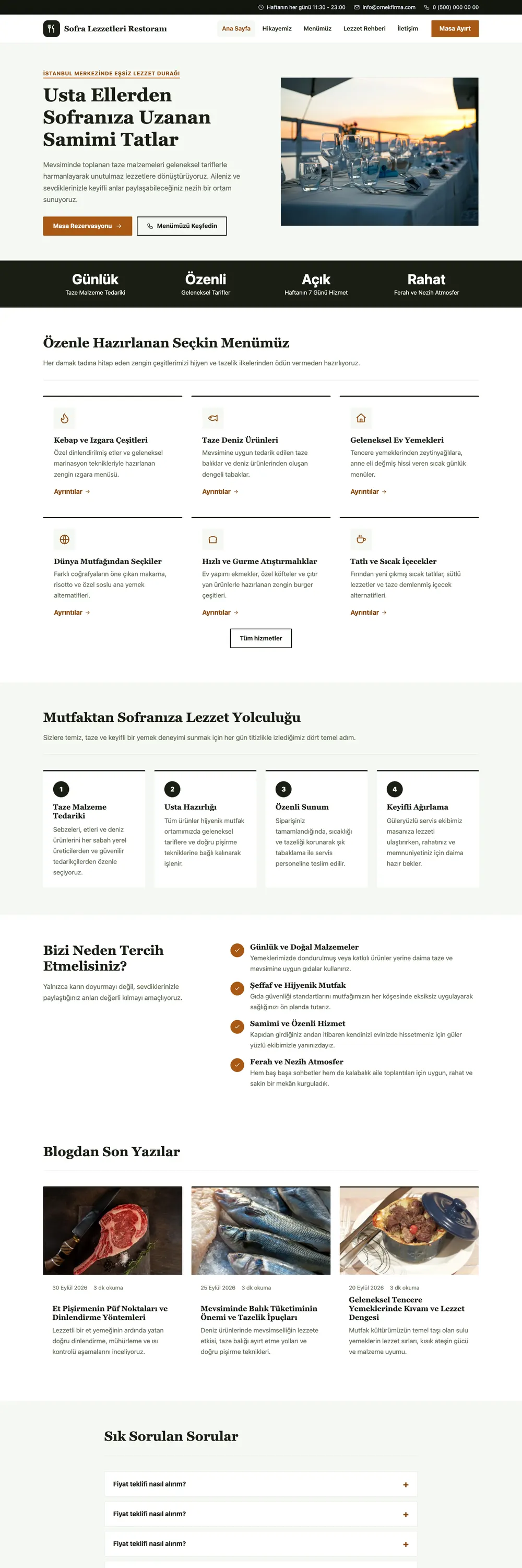 Restoran Pro WordPress Teması