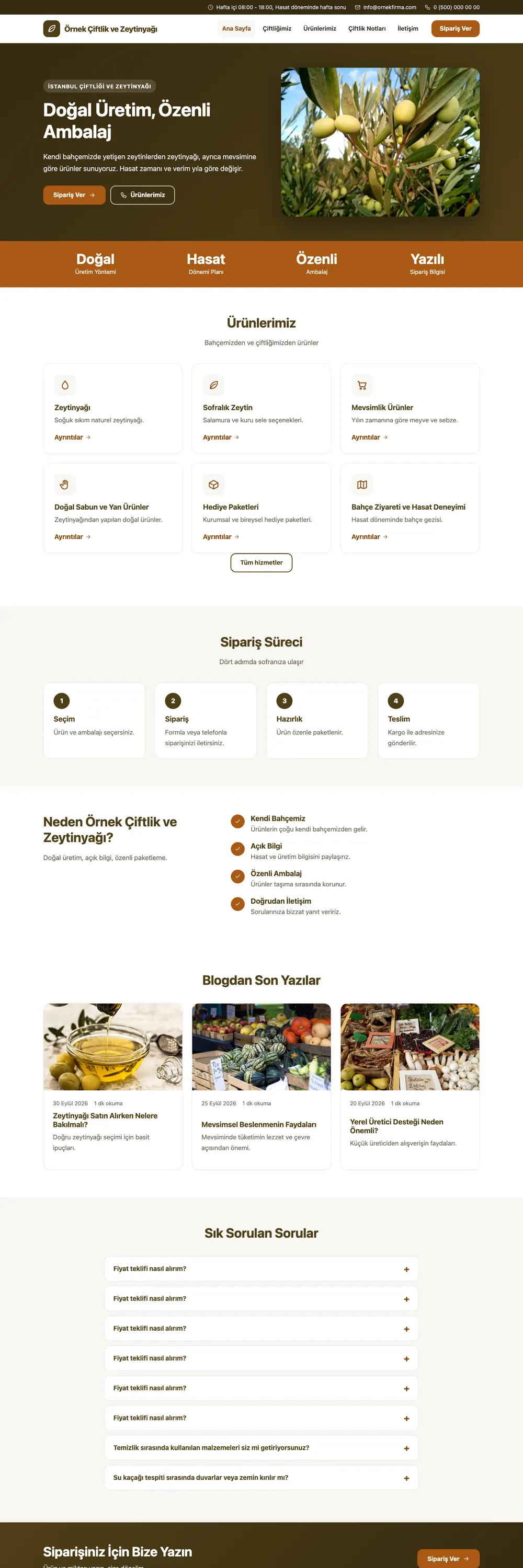 Tarım ve Zeytinyağı Pro WordPress Teması
