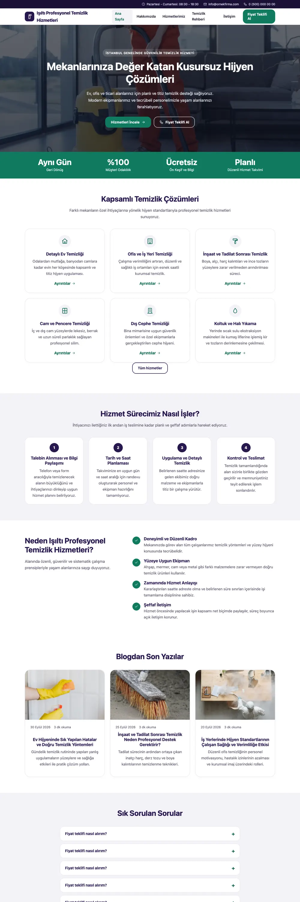Temizlik Pro WordPress Teması