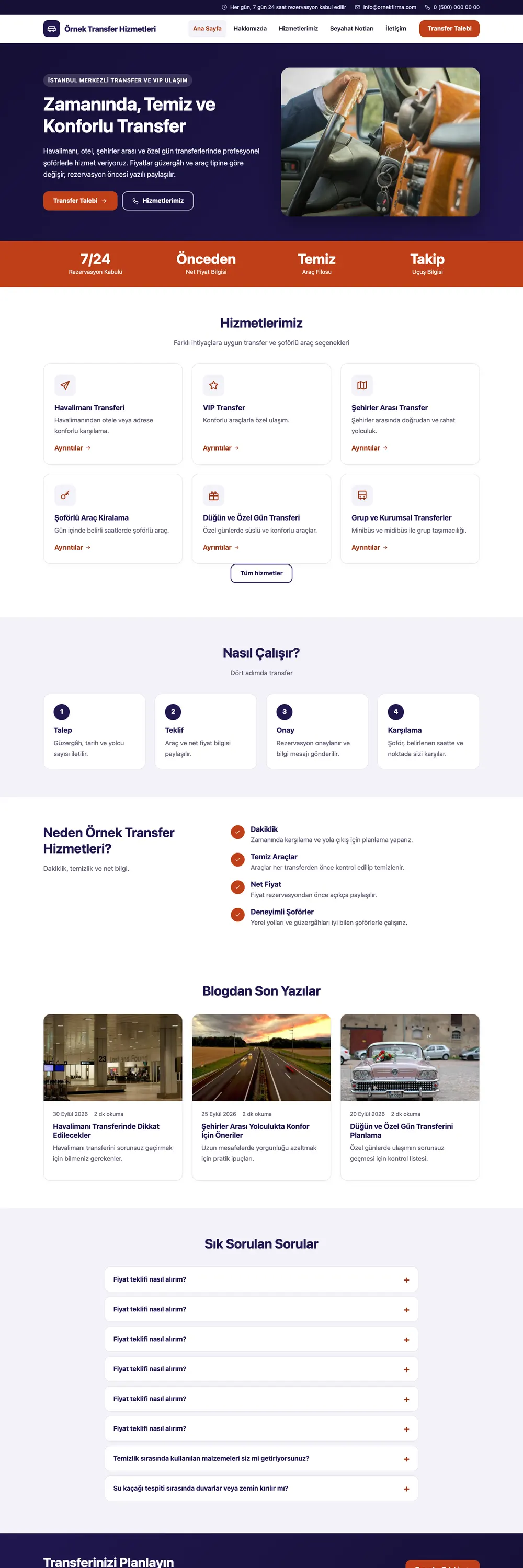 Transfer ve VIP Pro WordPress Teması