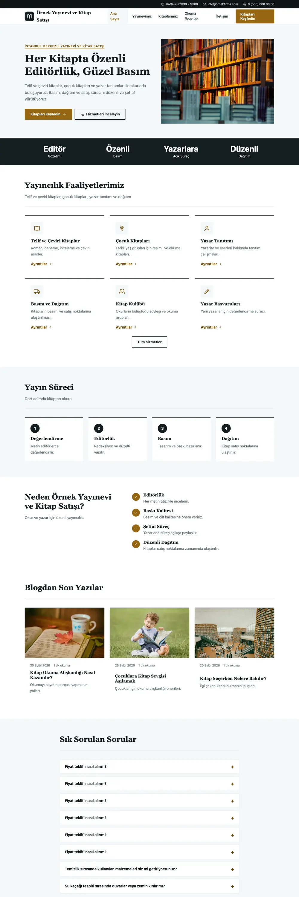 Yayınevi ve Kitap Satışı Pro WordPress Teması