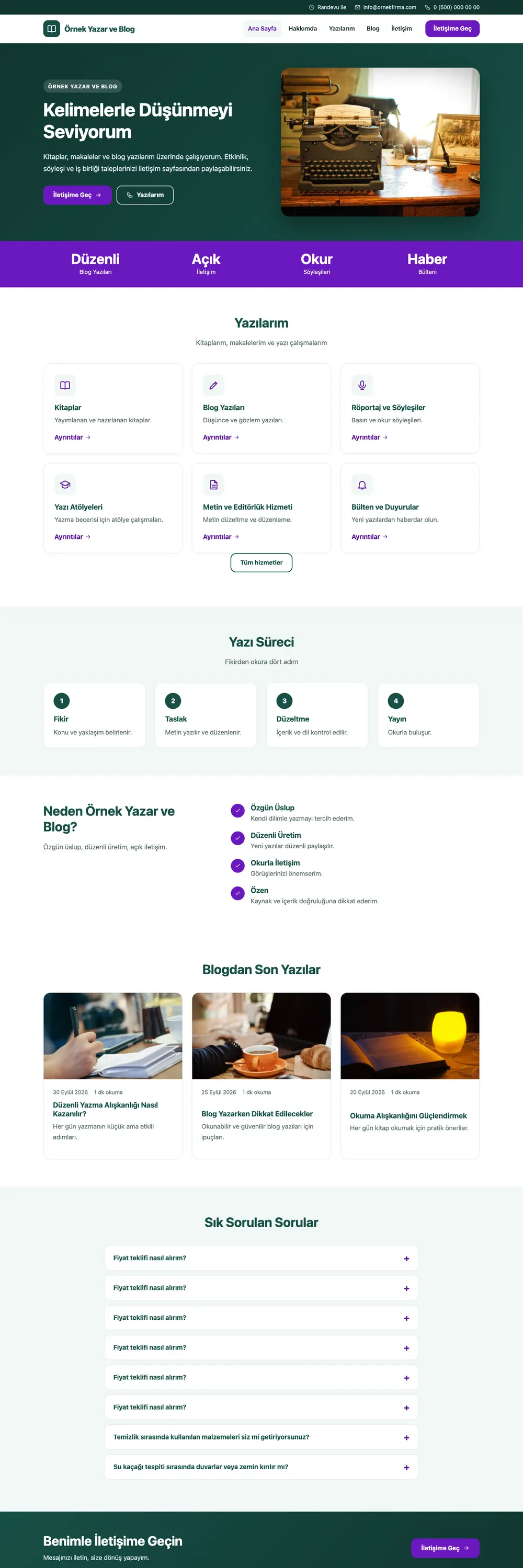 Yazar ve Blog Pro WordPress Teması