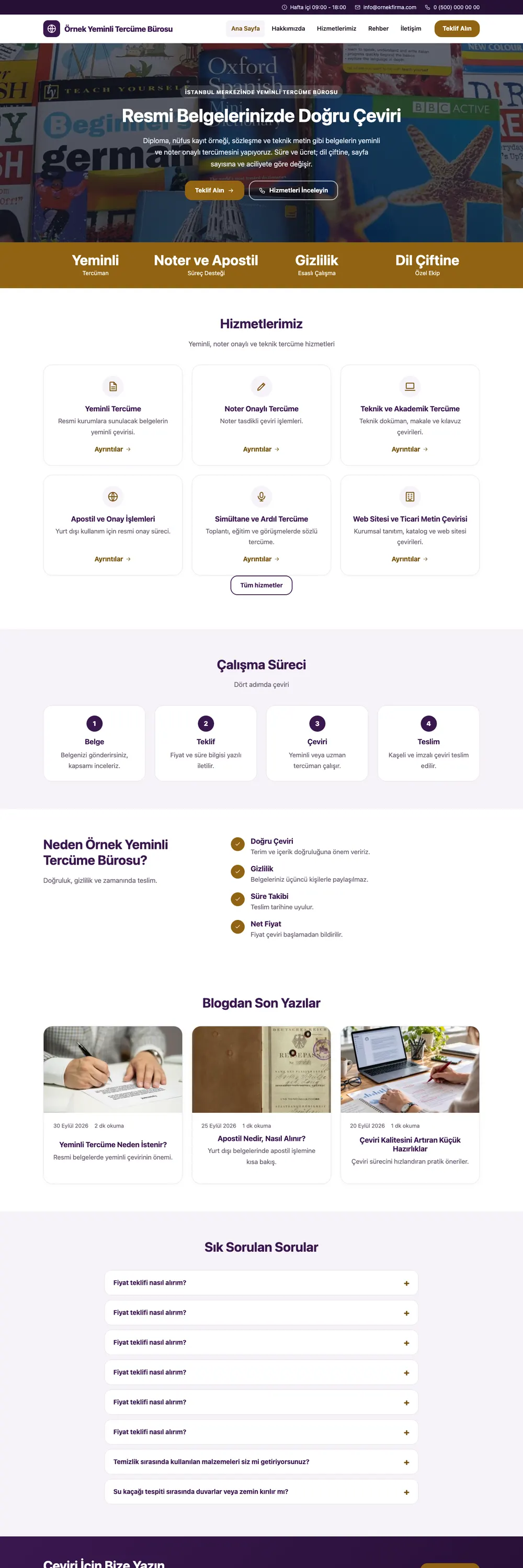 Yeminli Tercüme Bürosu Pro WordPress Teması