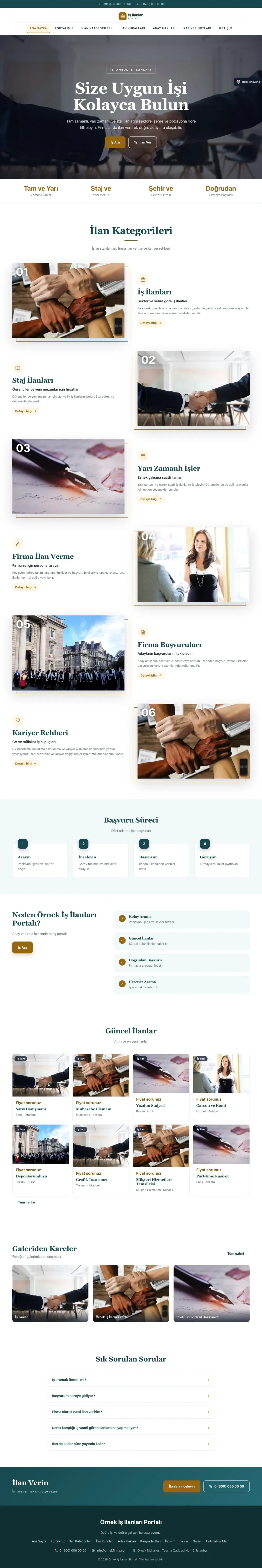 İş İlanları ve Kariyer Portalı için Zigzag Petrol Turuncu – İş İlanları ve Kariyer Portalı Web Sitesi ana sayfa görünümü