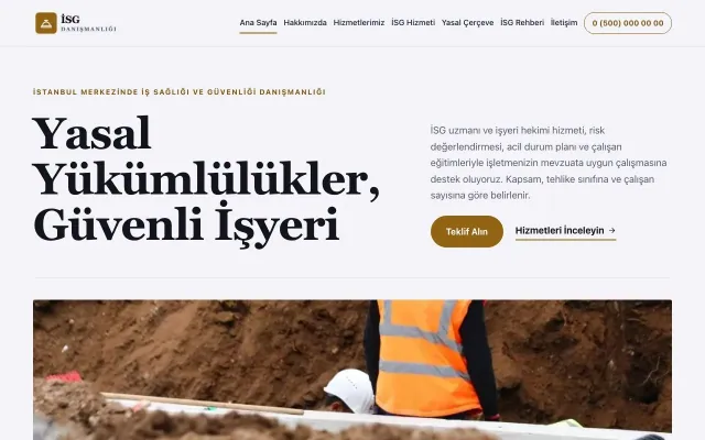 İş Sağlığı ve Güvenliği Danışmanlığı için Dergi Editoryal Lacivert Turuncu – İş Sağlığı ve Güvenliği Danışmanlığı Web Sitesi ana sayfa görünümü