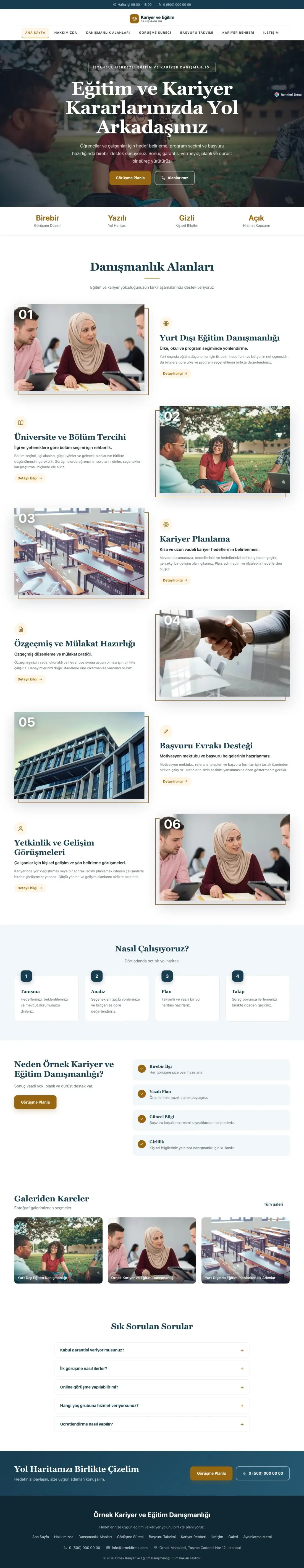 Kariyer ve Eğitim Danışmanlığı için Zigzag Mavi Turuncu – Kariyer ve Eğitim Danışmanlığı Web Sitesi ana sayfa görünümü