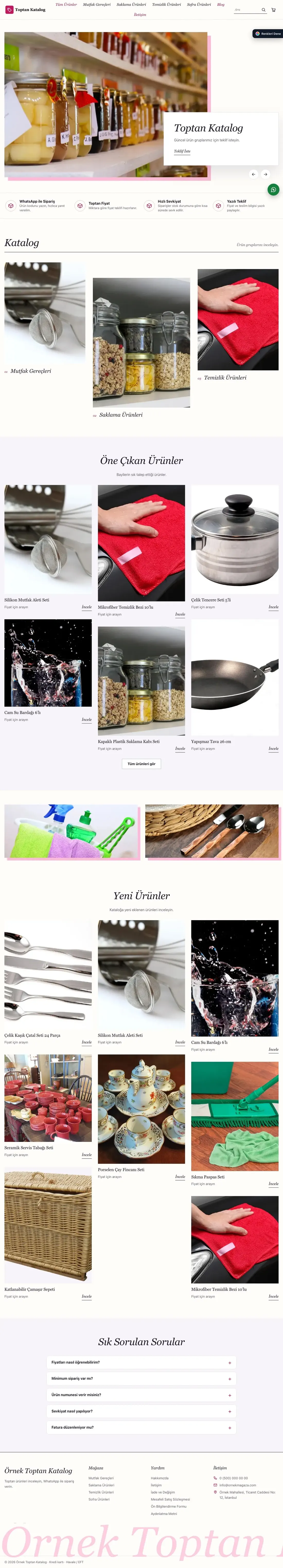 Katalog Sitesi için Lookbook Mor Pembe – Katalog Sitesi ana sayfa görünümü