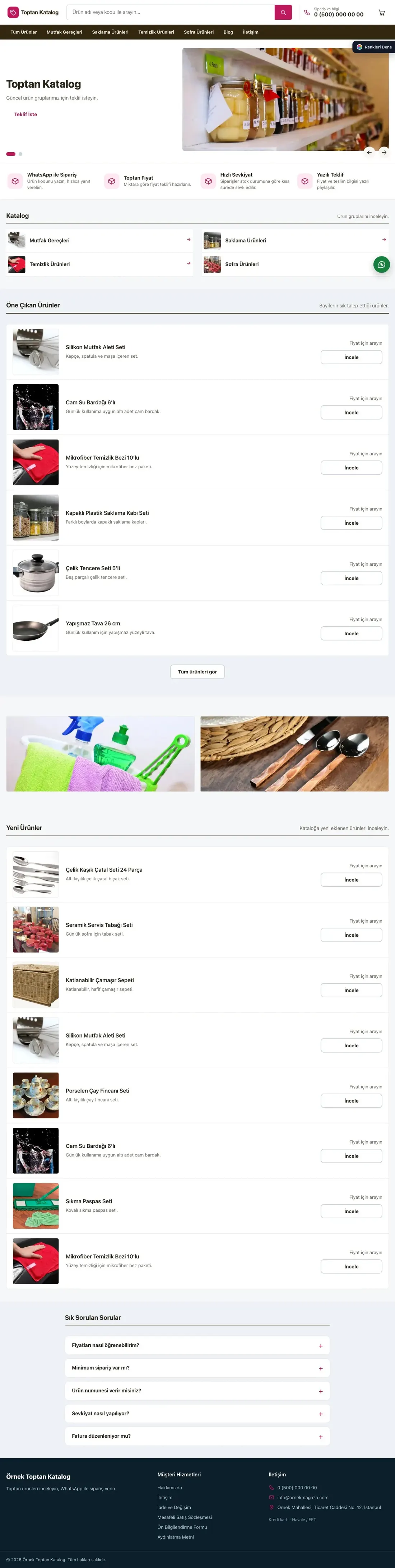 Katalog Sitesi için Liste Kahve Pembe – Katalog Sitesi ana sayfa görünümü