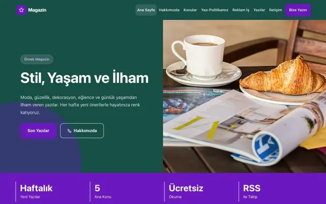 Blok Petrol Mor – Magazin Sitesi Web Sitesi ana sayfa görünümü