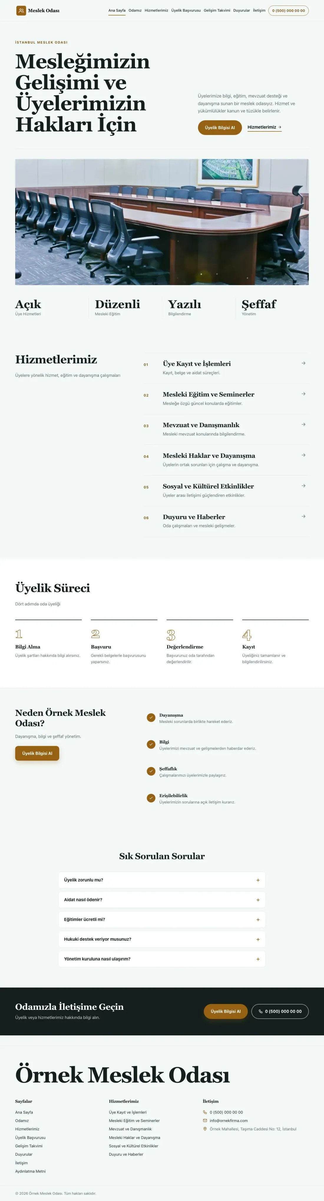 Editoryal Petrol Turuncu – Meslek Odası ve Sendika Web Sitesi ana sayfa görünümü