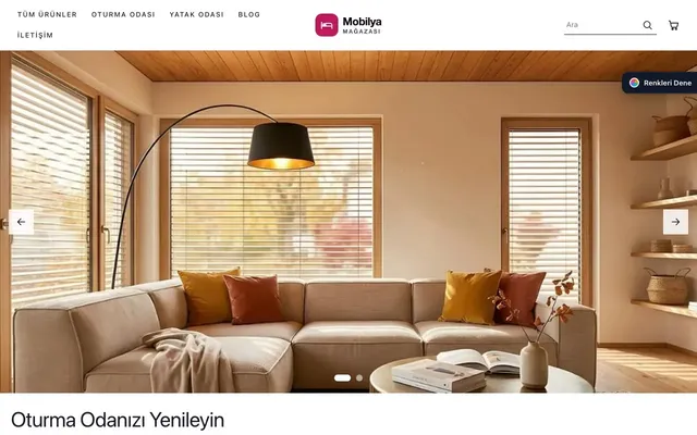 Mobilya Mağazası için Galeri Mor Pembe – Mobilya Mağazası E-ticaret Sitesi ana sayfa görünümü