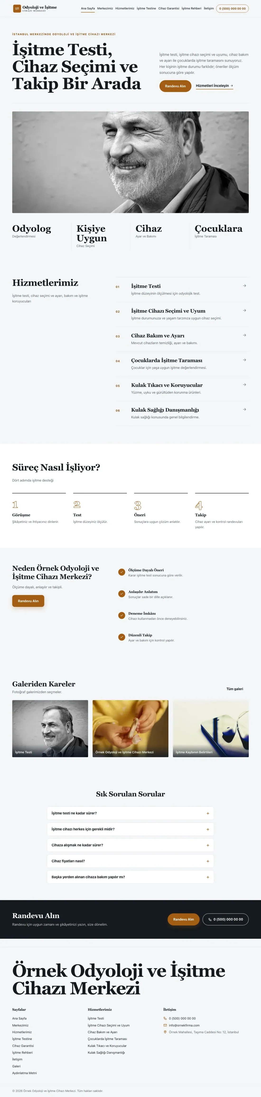Odyoloji ve İşitme Cihazı Merkezi için Dergi Editoryal Mavi Turuncu – Odyoloji ve İşitme Cihazı Merkezi Web Sitesi ana sayfa görünümü