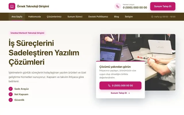 Teknoloji ve Girişim için Bölünmüş Kahve Pembe – Teknoloji ve Girişim Web Sitesi ana sayfa görünümü
