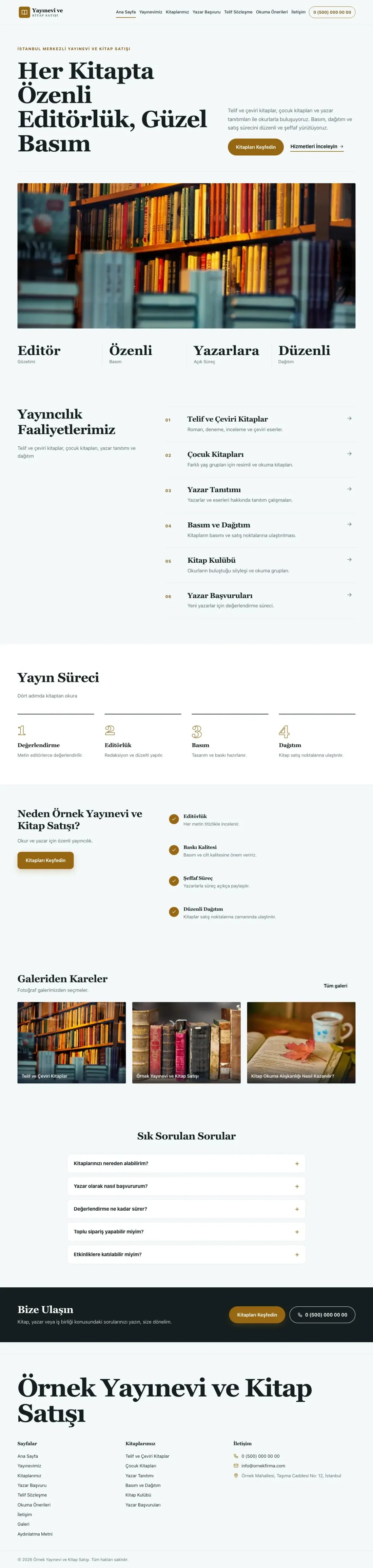 Yayınevi ve Kitap Satışı için Dergi Editoryal Petrol Turuncu – Yayınevi ve Kitap Satışı Web Sitesi ana sayfa görünümü
