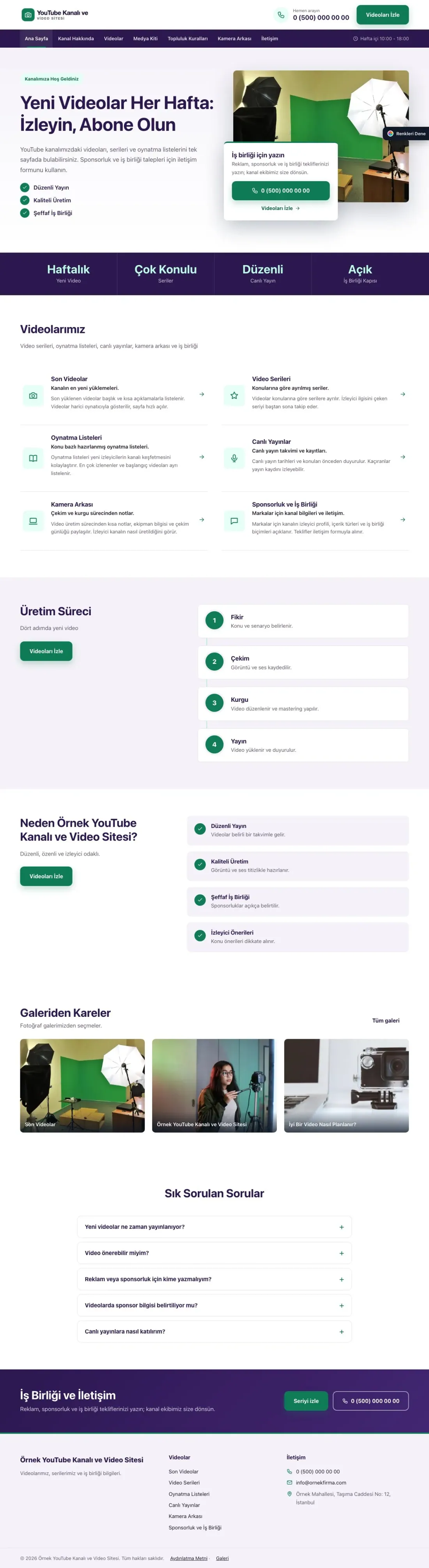 YouTube Kanalı ve Video Sitesi için Bölünmüş Mor Turkuaz – YouTube Kanalı ve Video Sitesi Web Sitesi ana sayfa görünümü