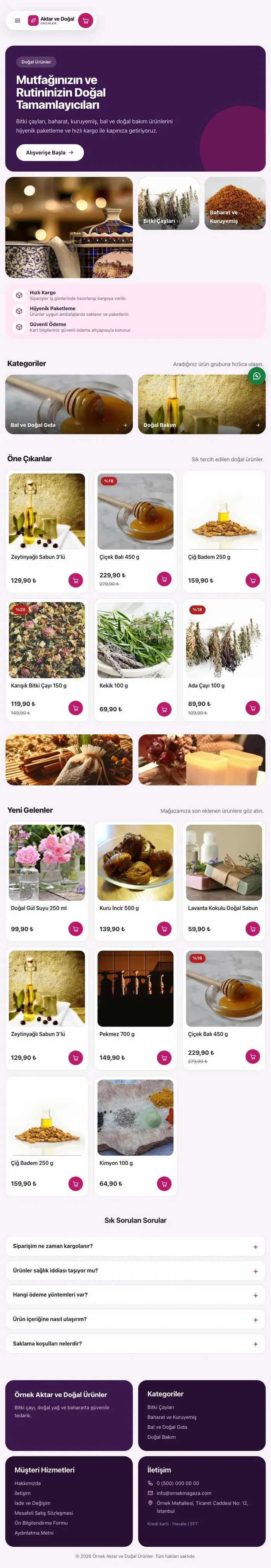 Bento Mor Pembe – Aktar ve Doğal Ürünler E-ticaret Sitesi tablet görünümü