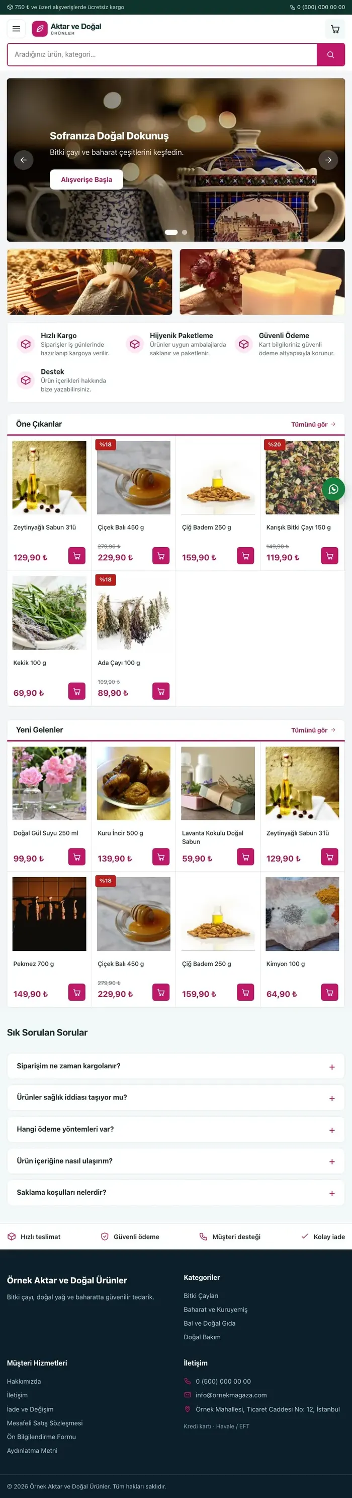 Pazar Yeri Petrol Pembe – Aktar ve Doğal Ürünler E-ticaret Sitesi tablet görünümü