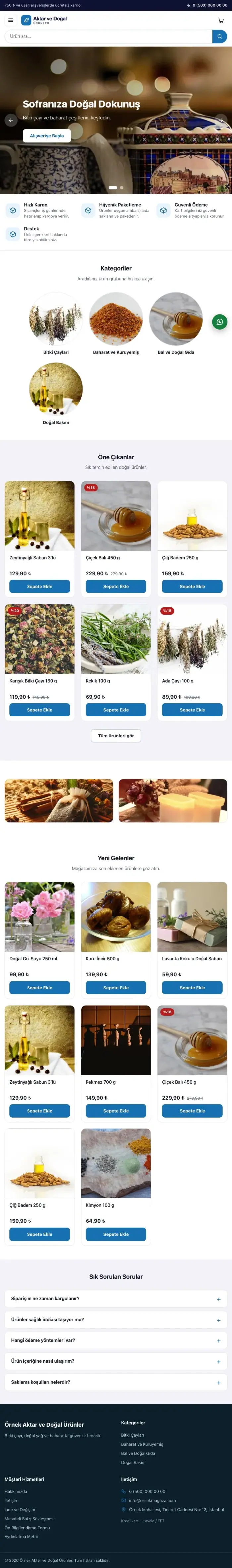 Vitrin Lacivert Mavi – Aktar ve Doğal Ürünler E-ticaret Sitesi tablet görünümü