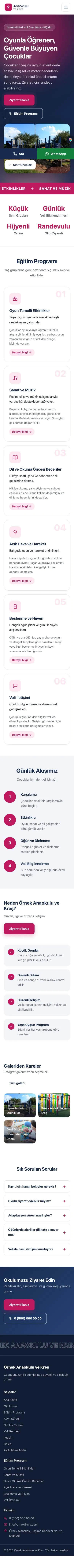 Hareketli Mavi Pembe – Anaokulu Web Sitesi mobil görünümü
