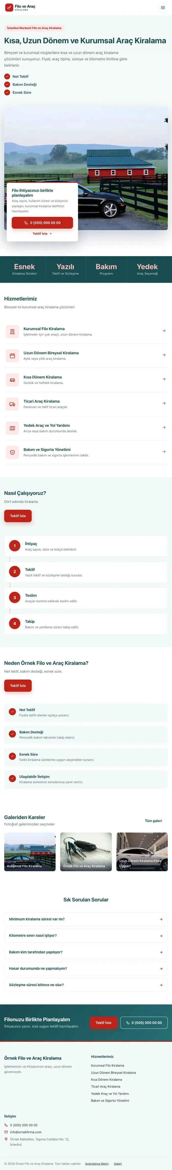 Bölünmüş Petrol Kırmızı – Araç Kiralama Web Sitesi tablet görünümü
