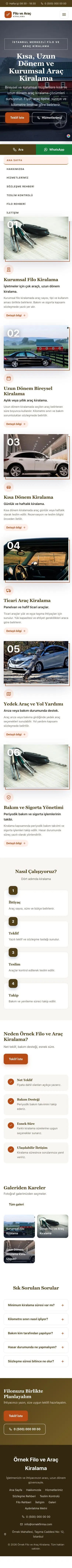 Zigzag Kahve Turuncu – Araç Kiralama Web Sitesi mobil görünümü