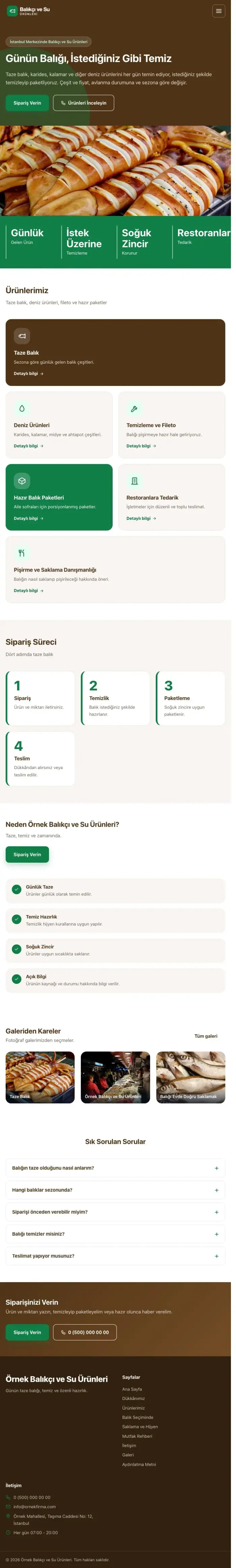 Blok Kahve Yeşil – Balıkçı ve Su Ürünleri Web Sitesi tablet görünümü