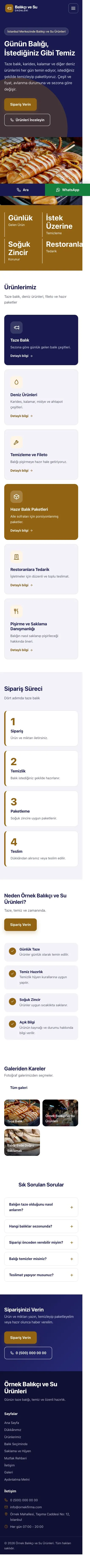 Blok Lacivert Turuncu – Balıkçı ve Su Ürünleri Web Sitesi mobil görünümü