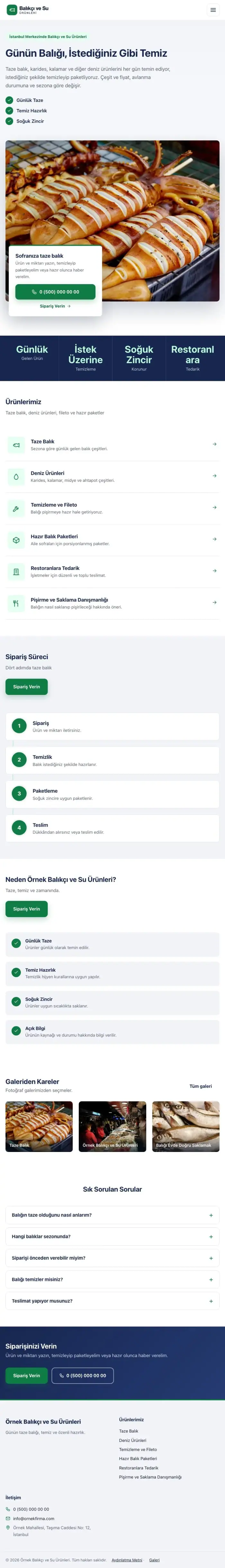 Bölünmüş Mavi Yeşil – Balıkçı ve Su Ürünleri Web Sitesi tablet görünümü