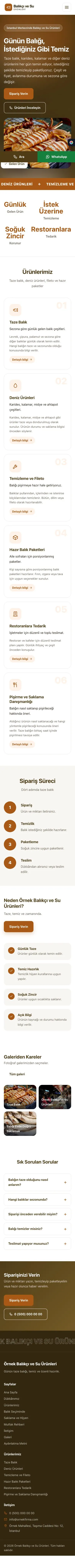 Hareketli Kahve Turuncu – Balıkçı ve Su Ürünleri Web Sitesi mobil görünümü